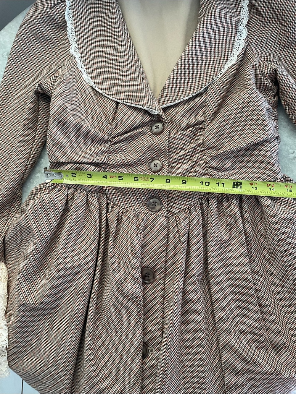 House of CB Sable Brown Puppytooth Check Mini Dress - Picture 7 of 15